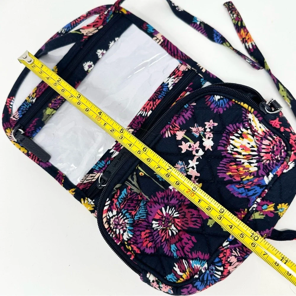 Vera Bradley Midnight Wildflowers Cosmetic Toiletries Travel Bag